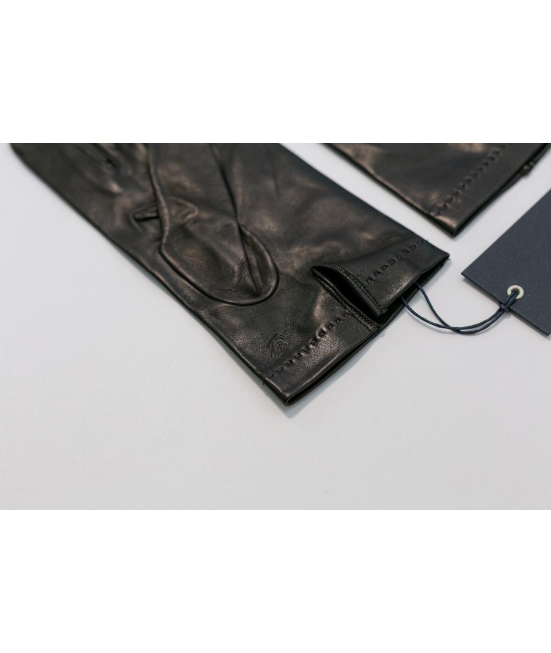 LARDINI Коричневые кожаные перчатки, фото 4