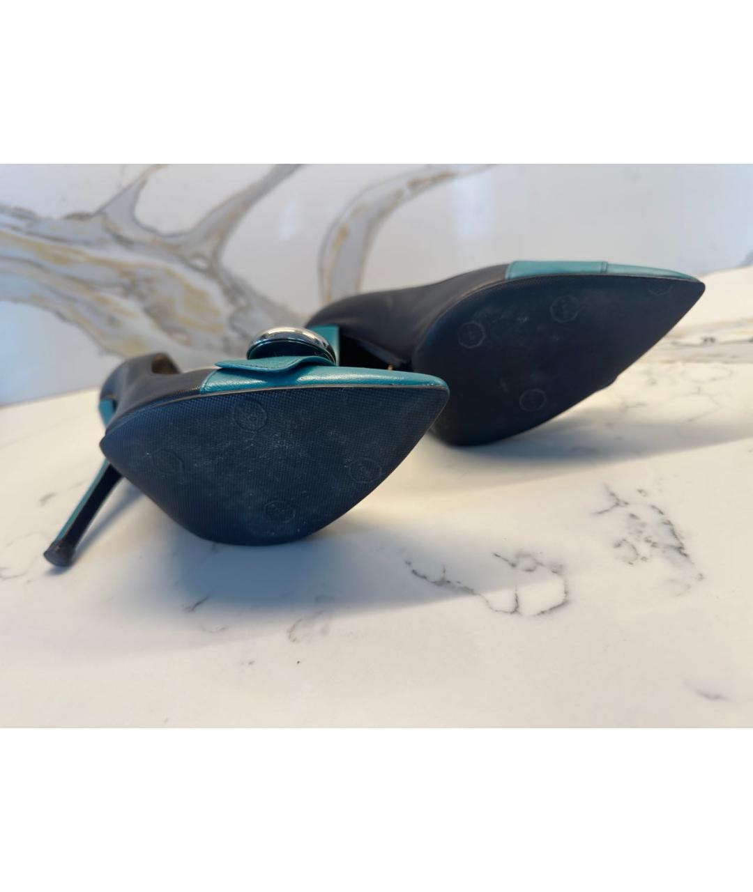 PRADA Зеленые кожаные туфли, фото 5