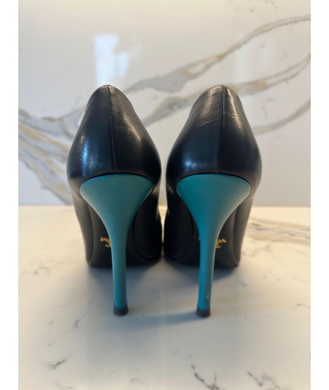 PRADA Зеленые кожаные туфли, фото 4