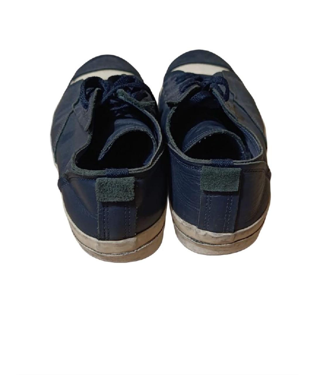 UNDERCOVER Темно-синие кожаные кеды, фото 4