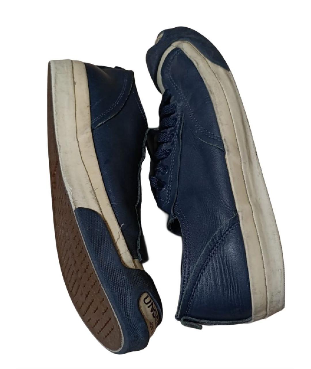 UNDERCOVER Темно-синие кожаные кеды, фото 5