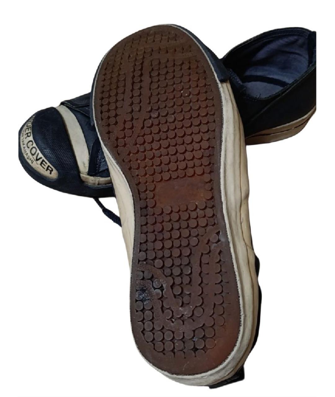 UNDERCOVER Темно-синие кожаные кеды, фото 7