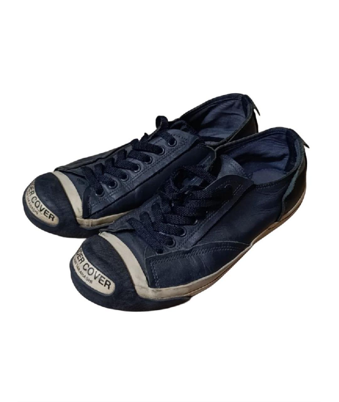 UNDERCOVER Темно-синие кожаные кеды, фото 6