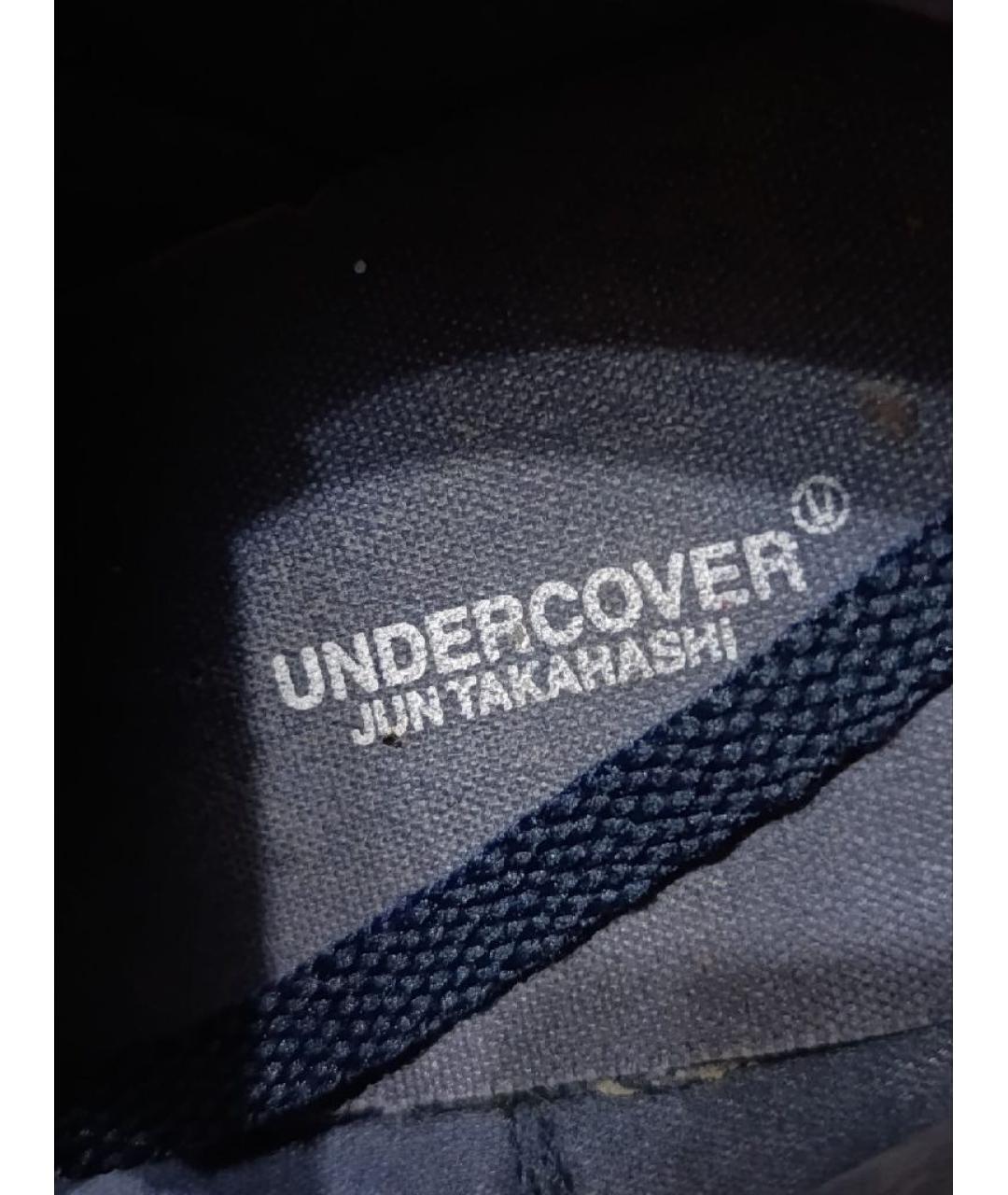 UNDERCOVER Темно-синие кожаные кеды, фото 9