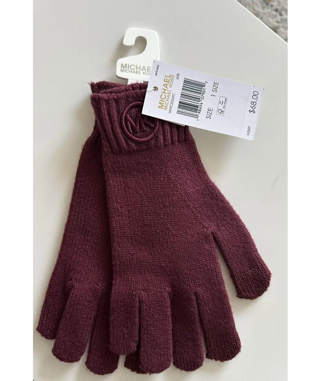 MICHAEL KORS Бордовая хлопковая шапка, фото 3