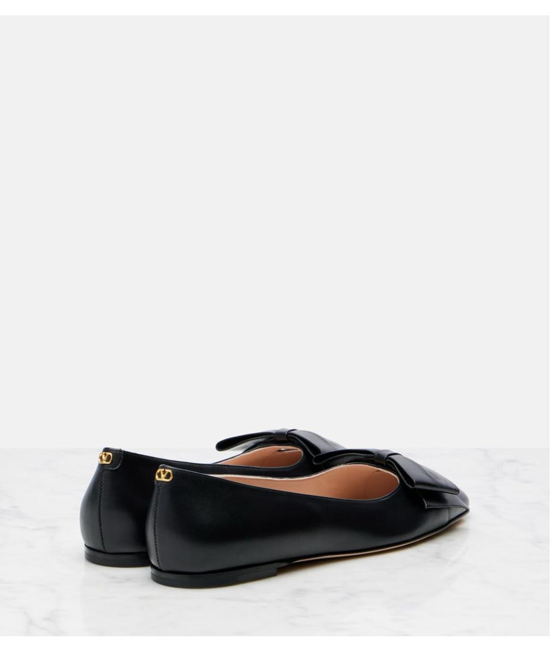 VALENTINO Черные кожаные балетки, фото 8