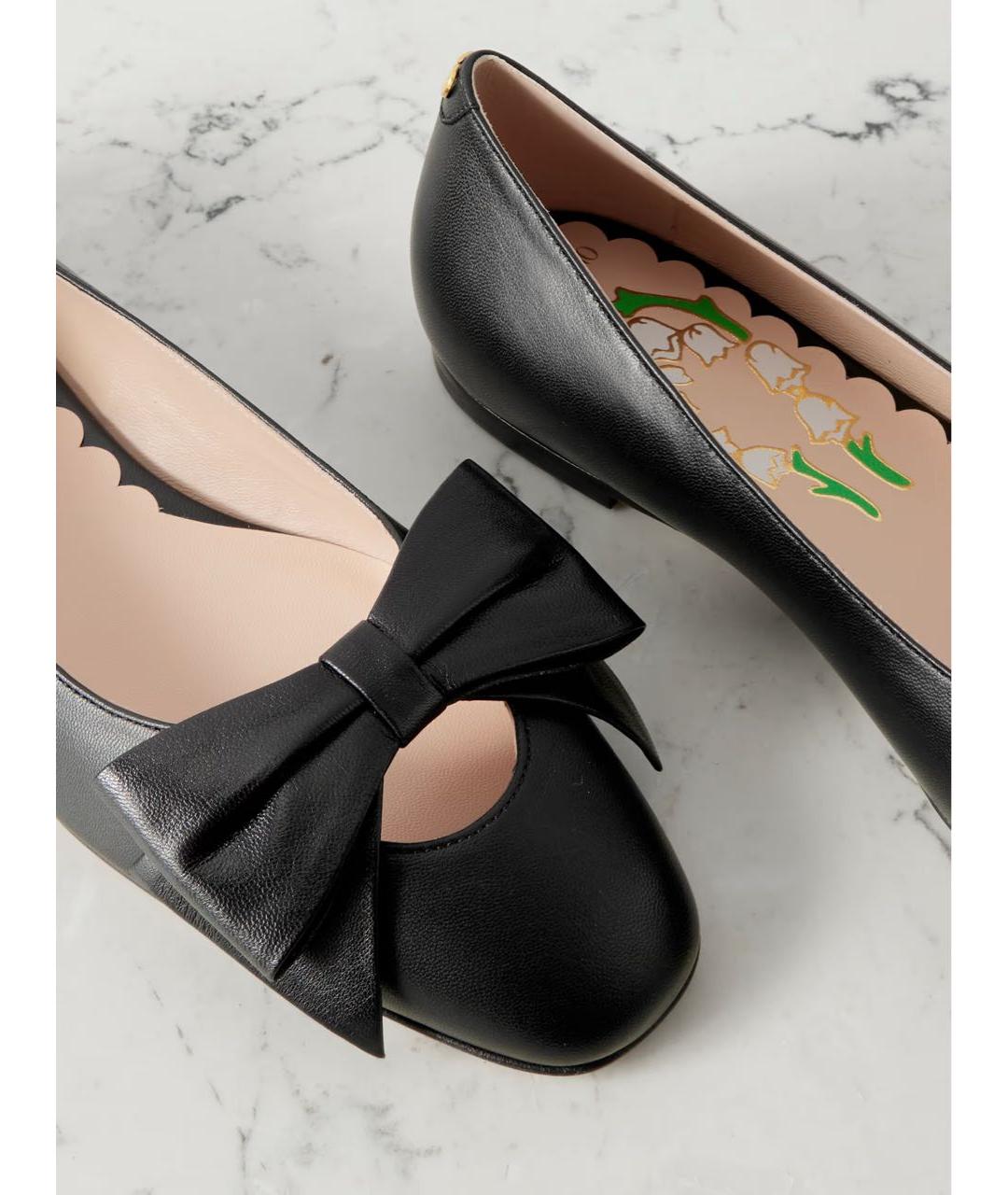 VALENTINO Черные кожаные балетки, фото 7