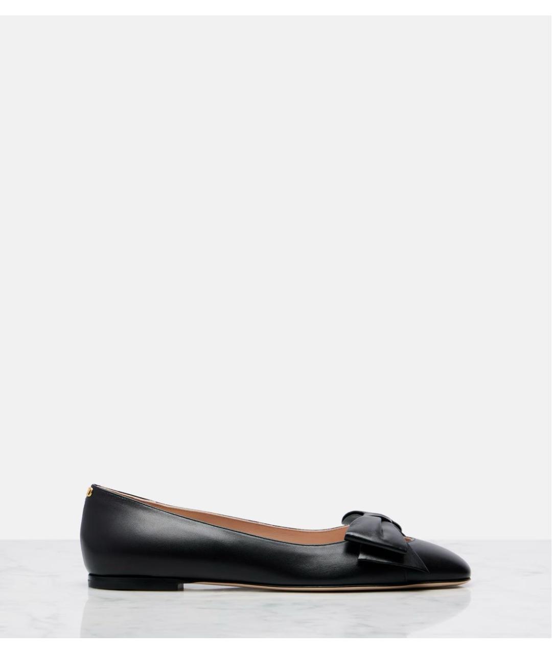 VALENTINO Черные кожаные балетки, фото 9