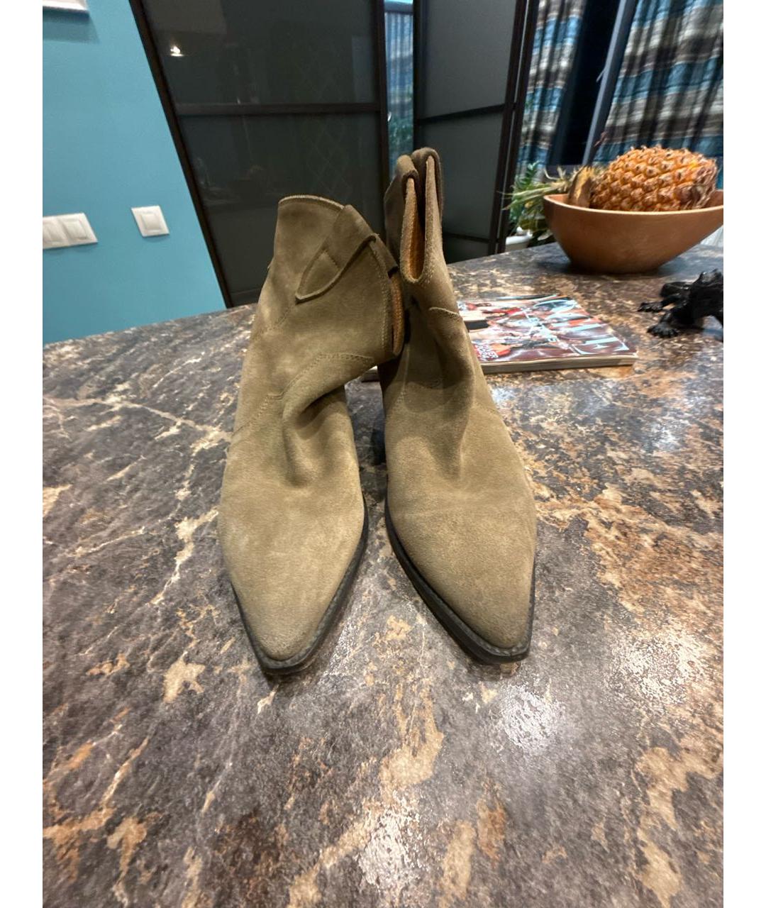 ISABEL MARANT Бежевые замшевые ботильоны, фото 2