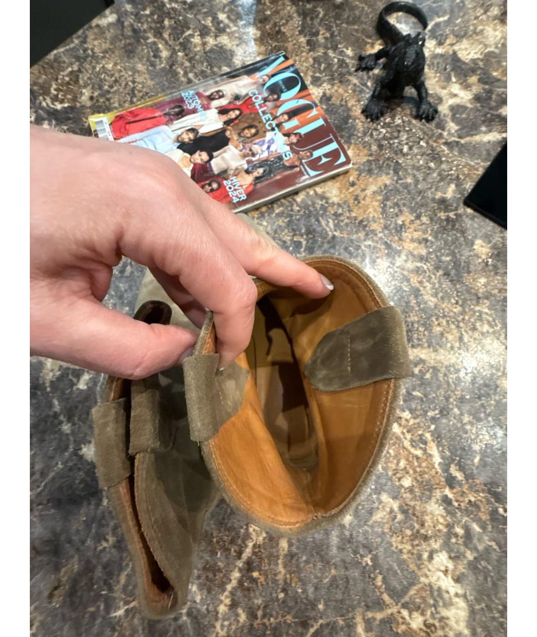 ISABEL MARANT Бежевые замшевые ботильоны, фото 5