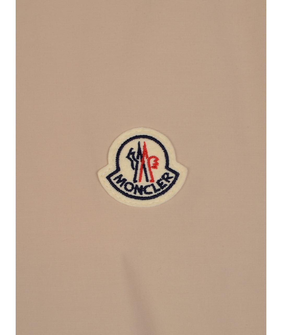 MONCLER Бежевая синтетическая куртка, фото 3