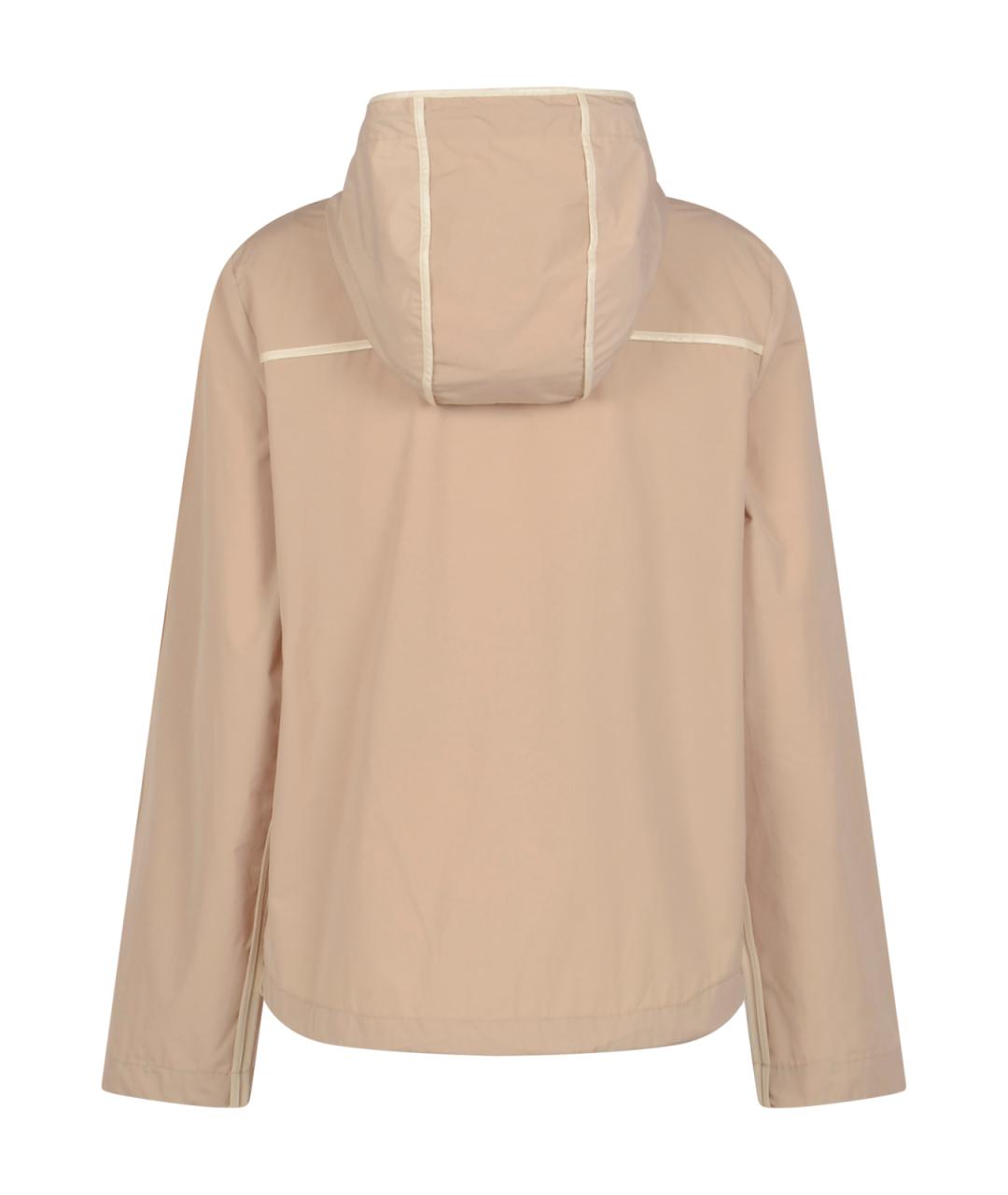 MONCLER Бежевая синтетическая куртка, фото 2