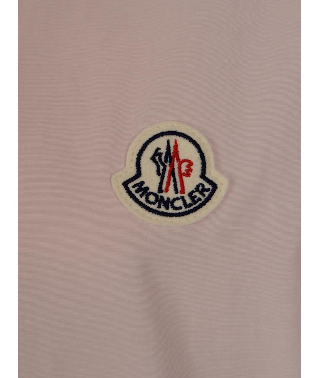 MONCLER Розовая полиэстеровая куртка, фото 3