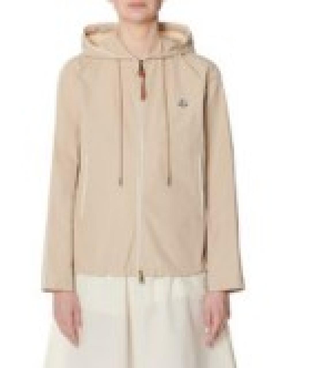 MONCLER Розовая полиэстеровая куртка, фото 4