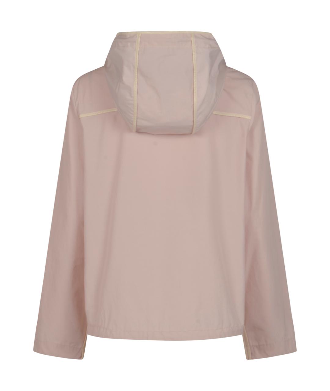 MONCLER Розовая полиэстеровая куртка, фото 2