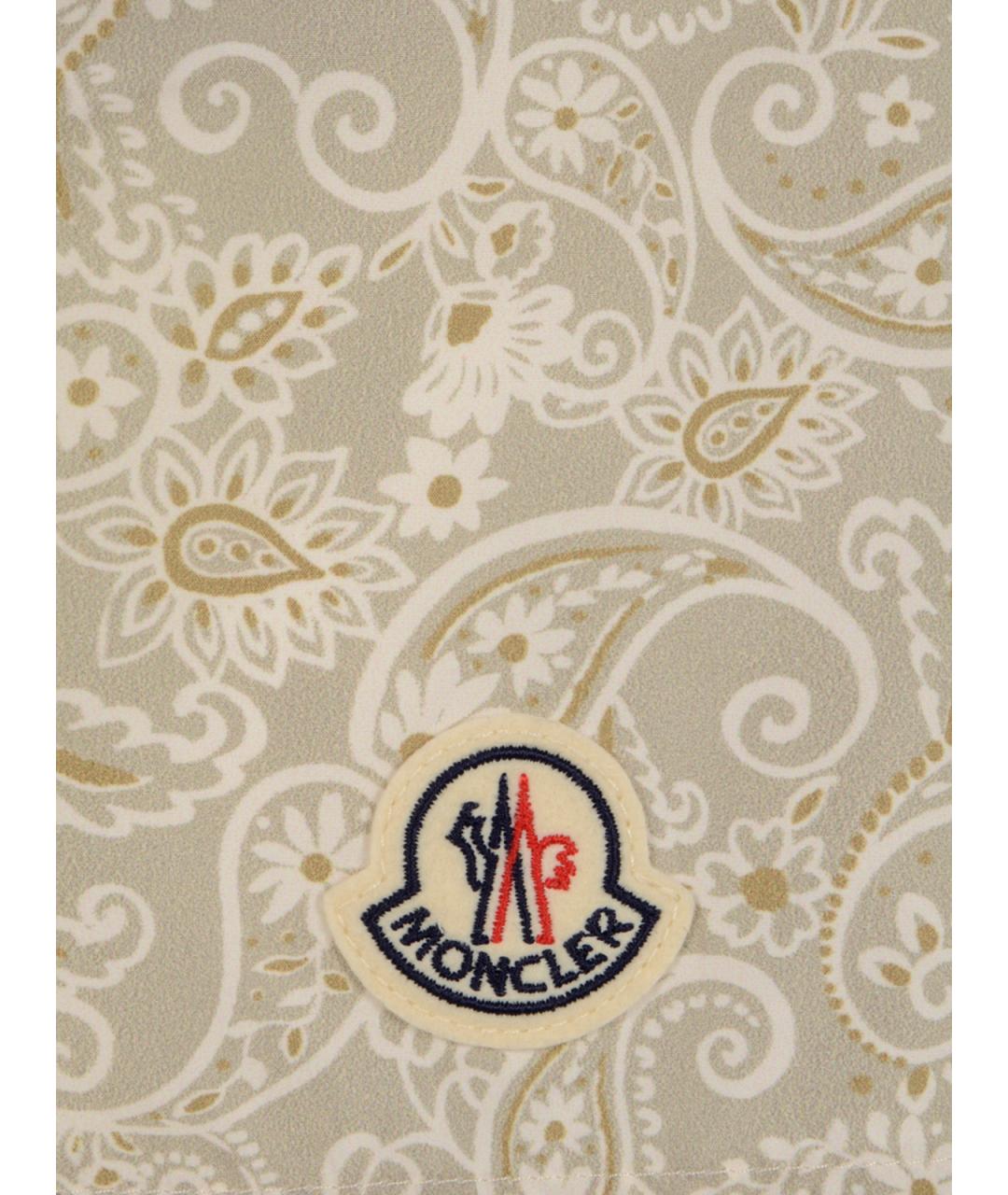 MONCLER Белые полиэстеровые плавки, фото 3