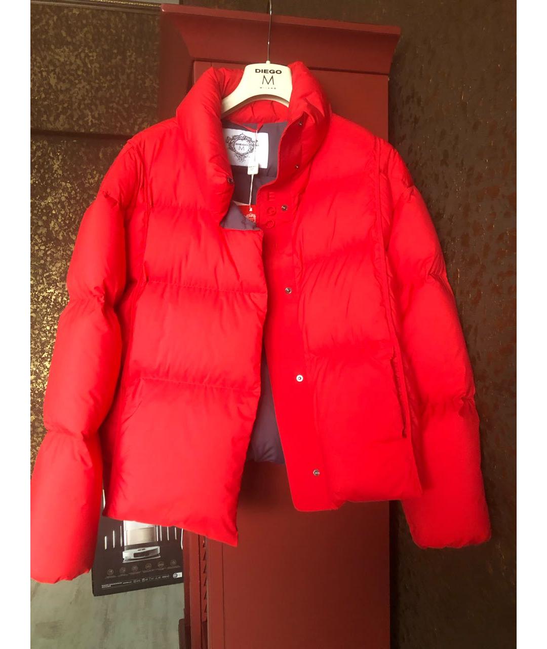 DIEGO M Красный полиэстеровый пуховик, фото 9