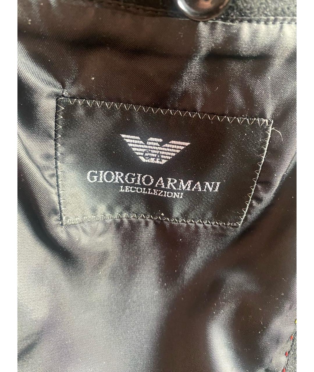 GIORGIO ARMANI Черное кашемировое пальто, фото 6