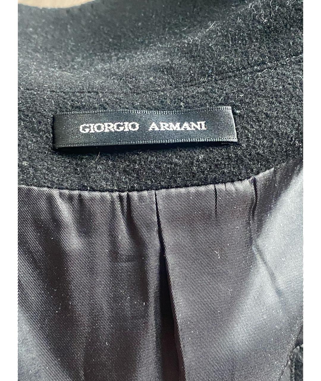 GIORGIO ARMANI Черное кашемировое пальто, фото 3