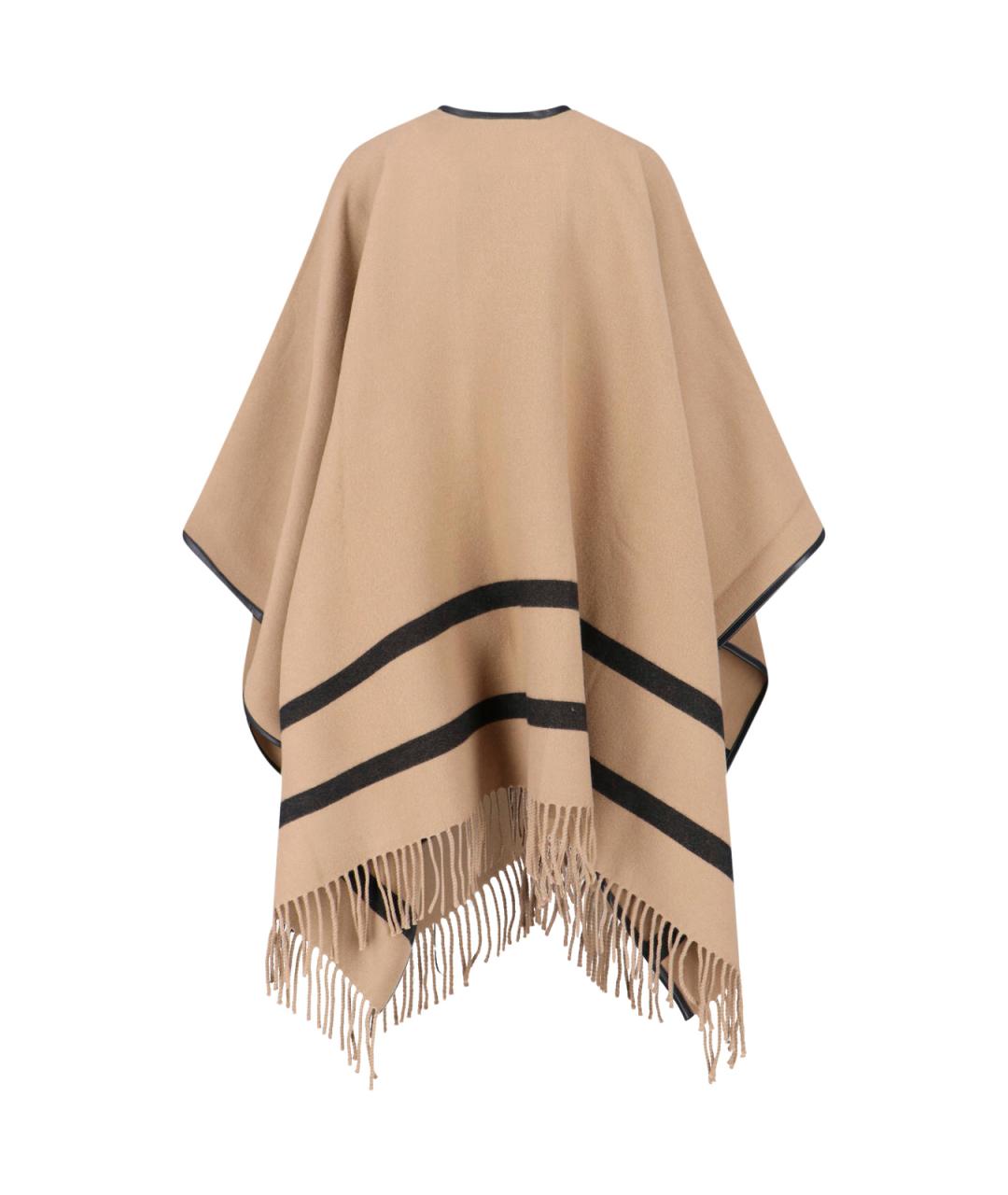 MAX MARA Бежевый шерстяной шарф, фото 2