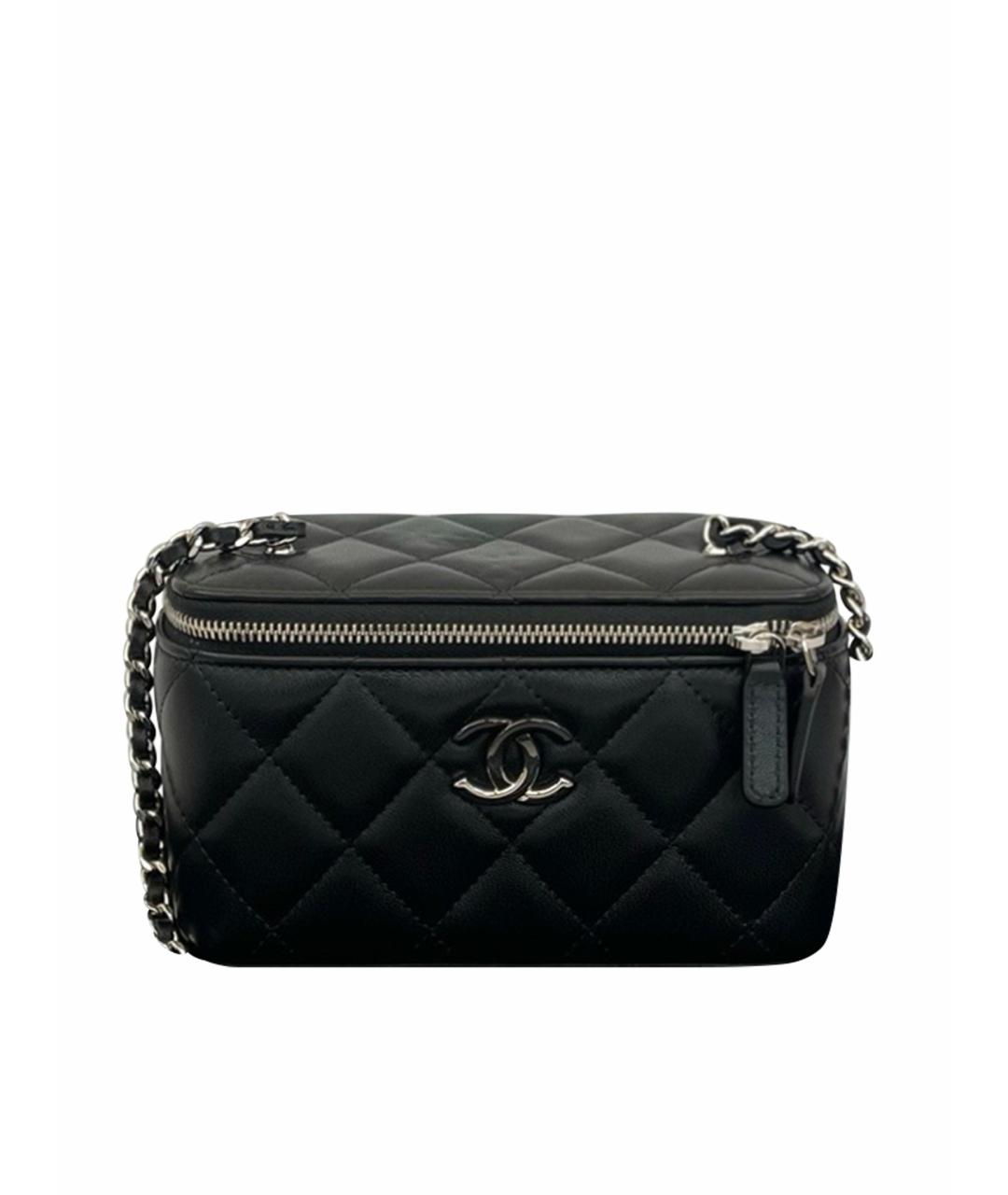 CHANEL Черная кожаная сумка через плечо, фото 1