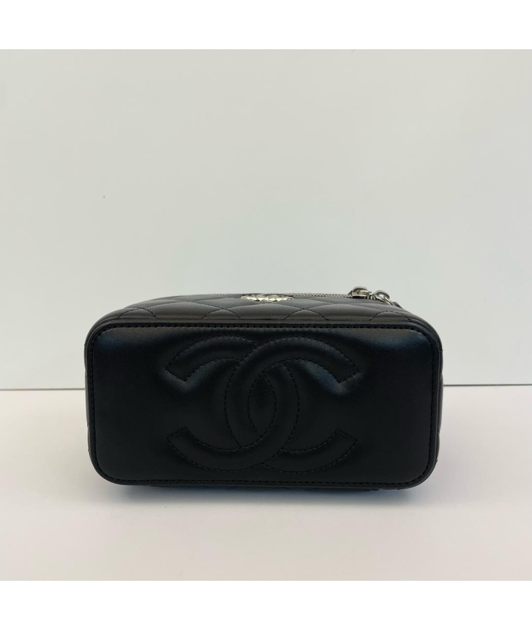 CHANEL Черная кожаная сумка через плечо, фото 5