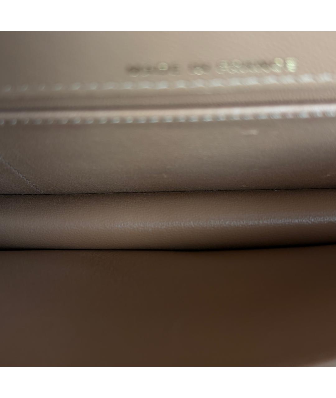 CHANEL Бежевая кожаная сумка через плечо, фото 7