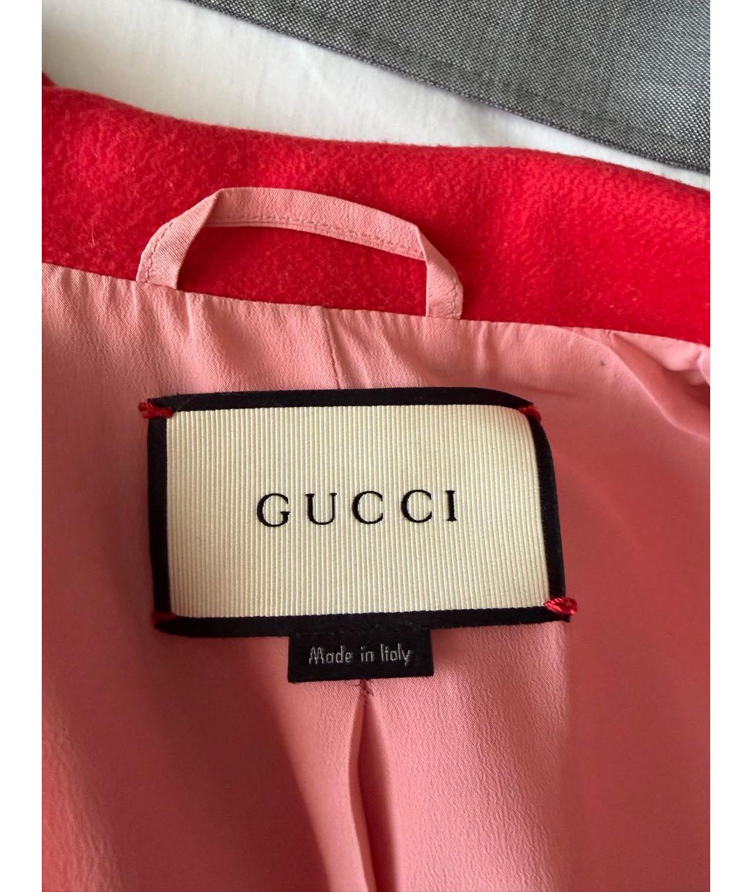 GUCCI Красное шерстяное пальто, фото 5