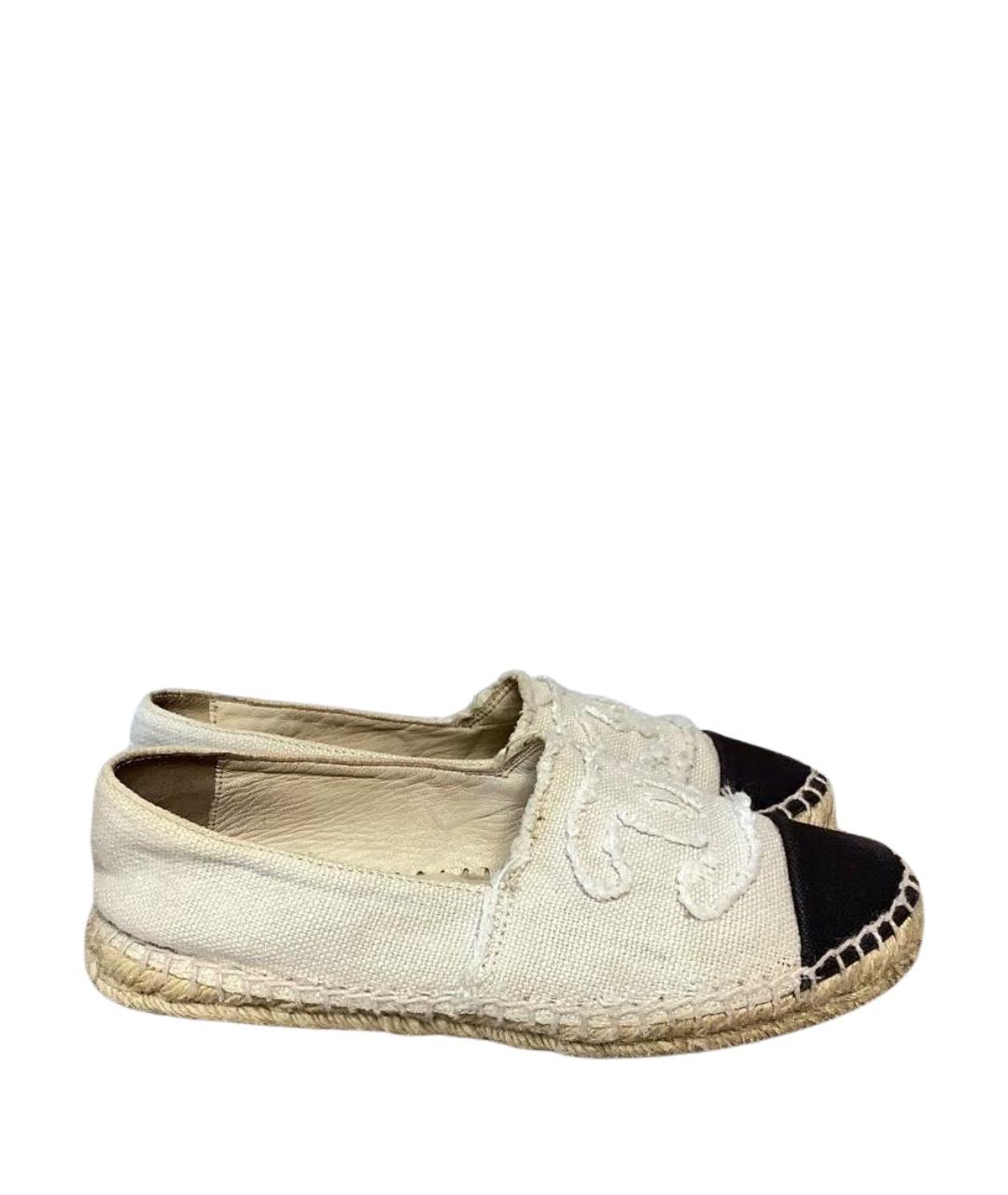 CHANEL Бежевые текстильные эспадрильи, фото 1