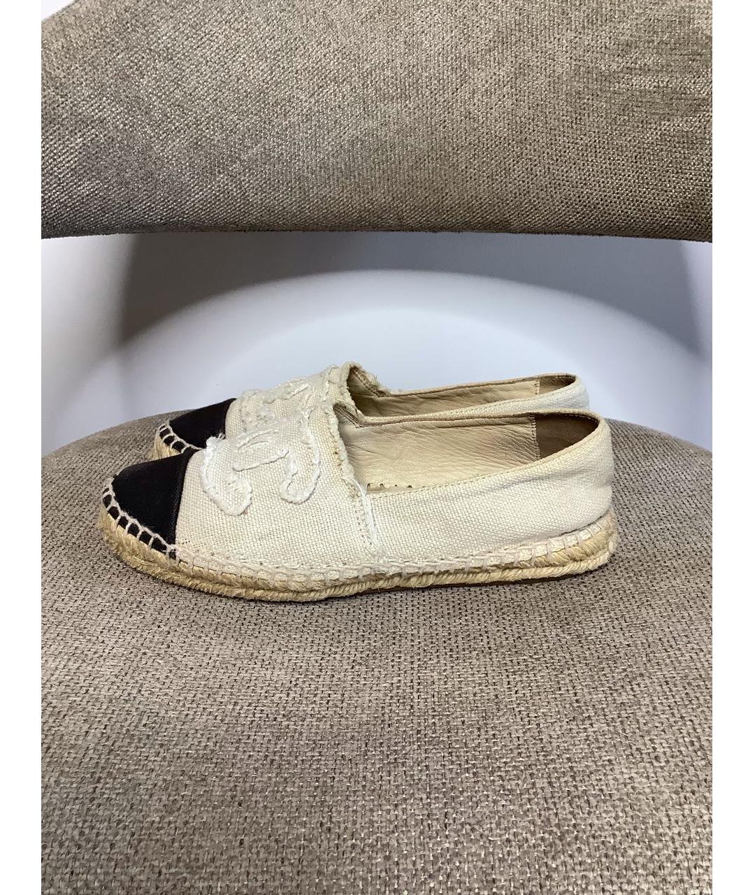 CHANEL Бежевые текстильные эспадрильи, фото 5