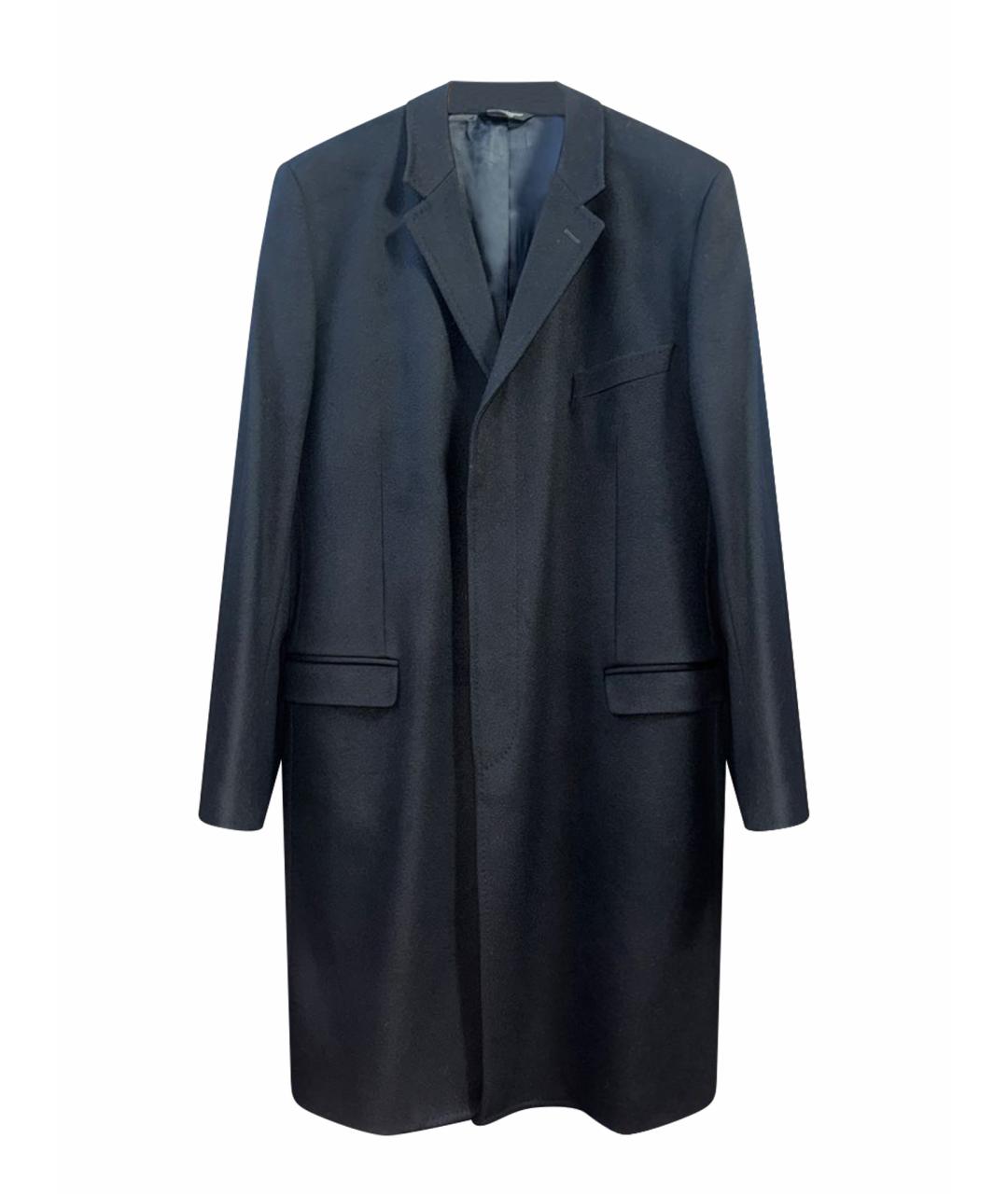 DOLCE&GABBANA Черное шерстяное пальто, фото 1