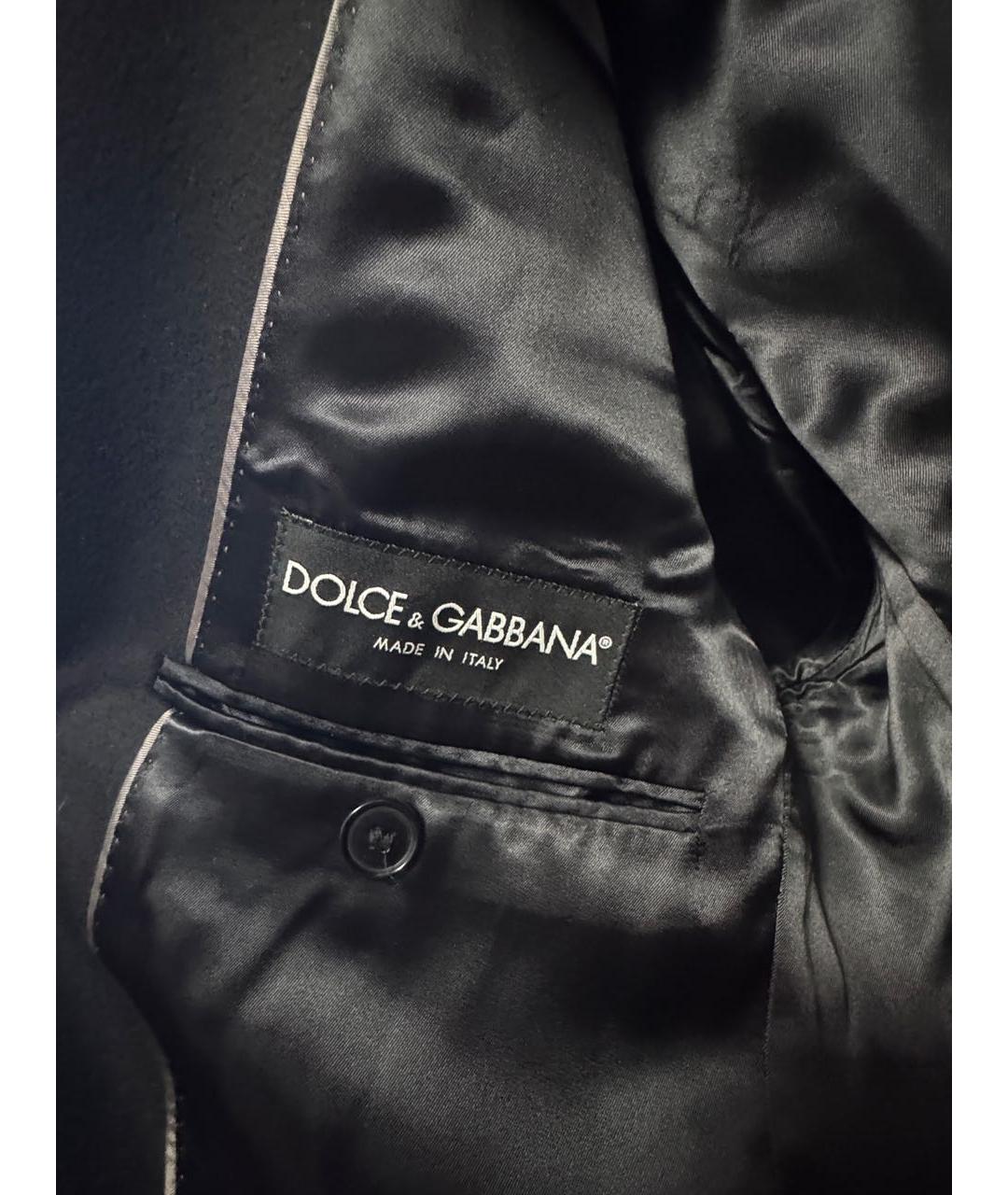 DOLCE&GABBANA Черное шерстяное пальто, фото 5