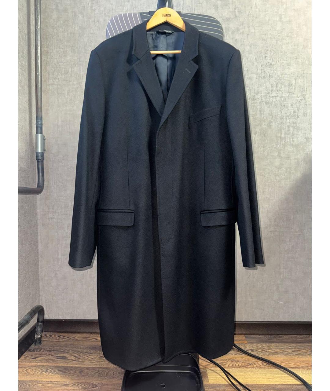 DOLCE&GABBANA Черное шерстяное пальто, фото 9