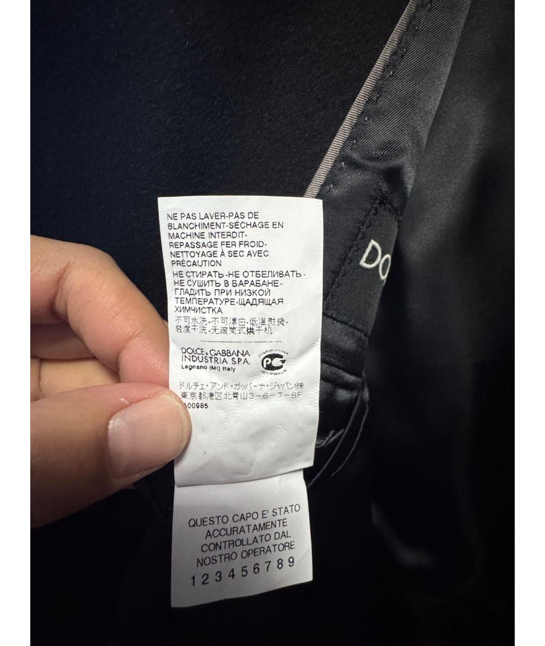DOLCE&GABBANA Черное шерстяное пальто, фото 8