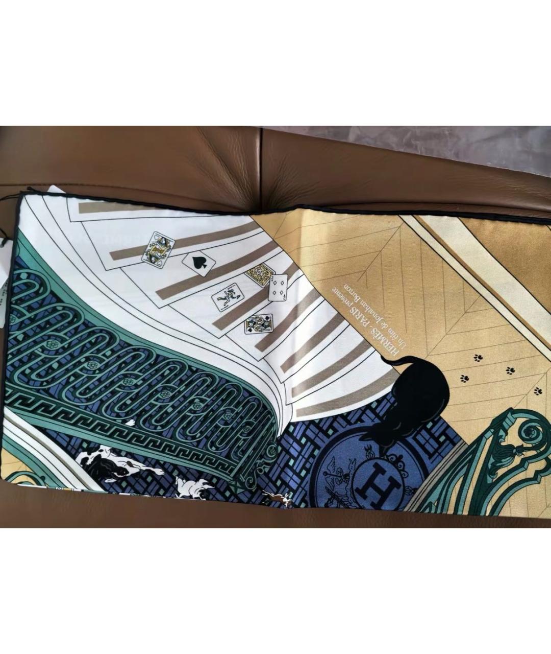 HERMES Мульти шелковый платок, фото 2