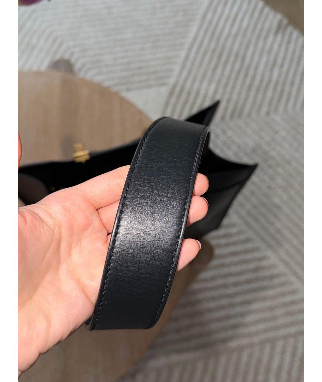 FENDI Черная кожаная сумка тоут, фото 5