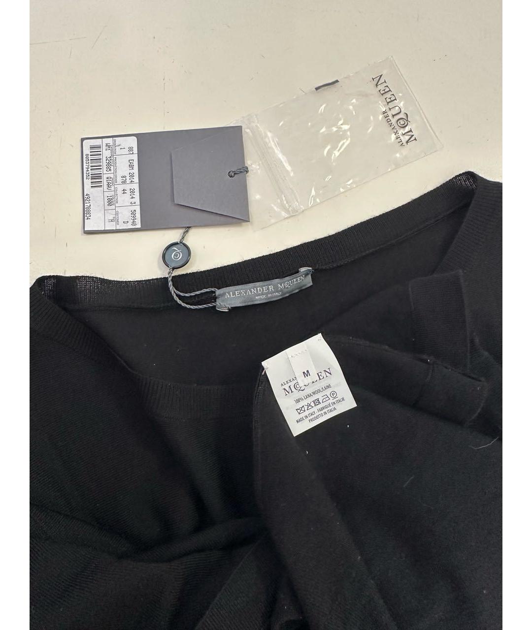 ALEXANDER MCQUEEN Черный шерстяной джемпер / свитер, фото 3