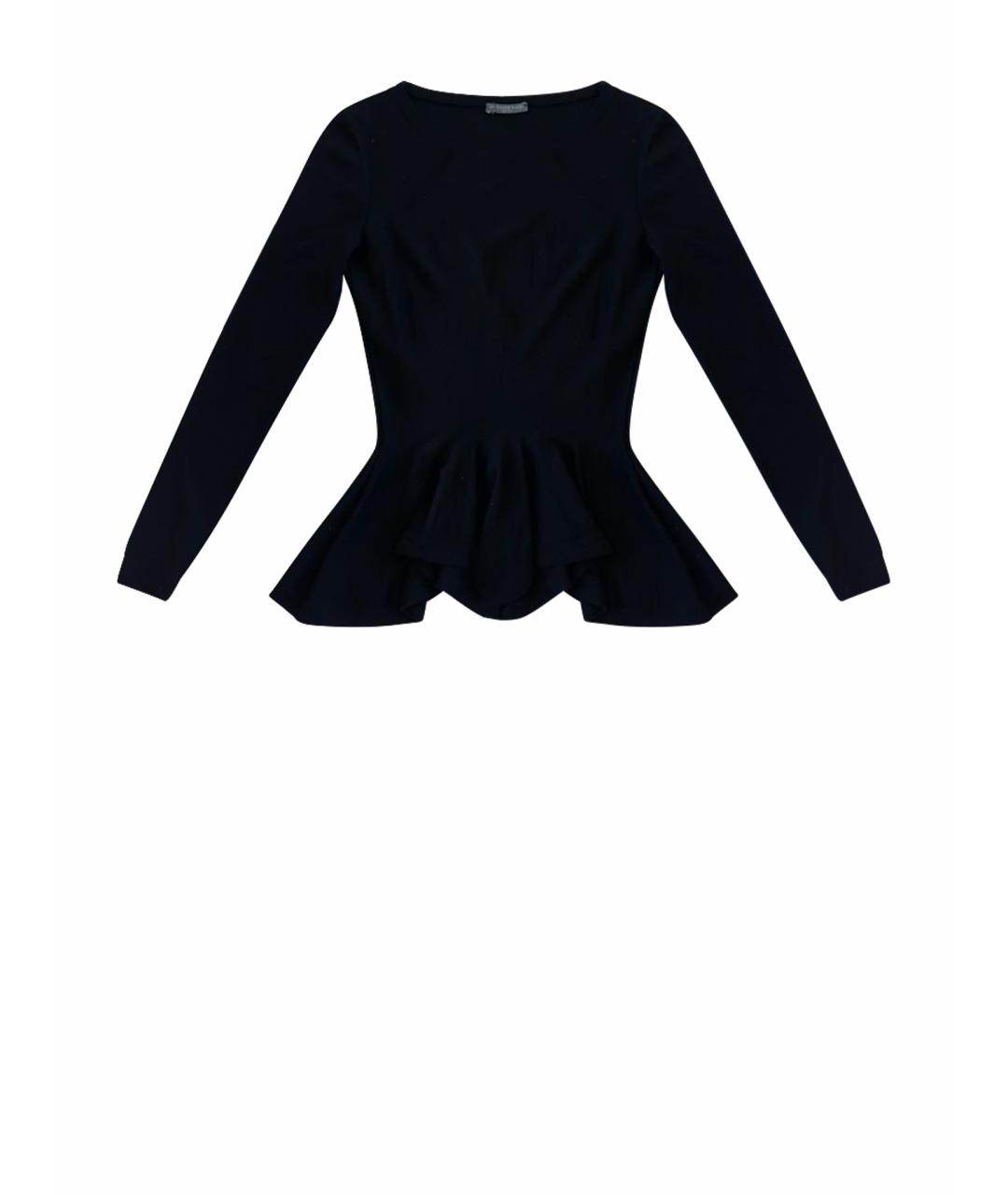 ALEXANDER MCQUEEN Черный шерстяной джемпер / свитер, фото 1