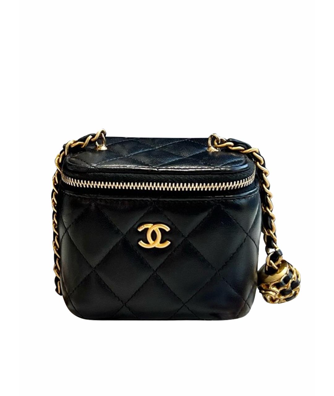 CHANEL Черная кожаная сумка через плечо, фото 1