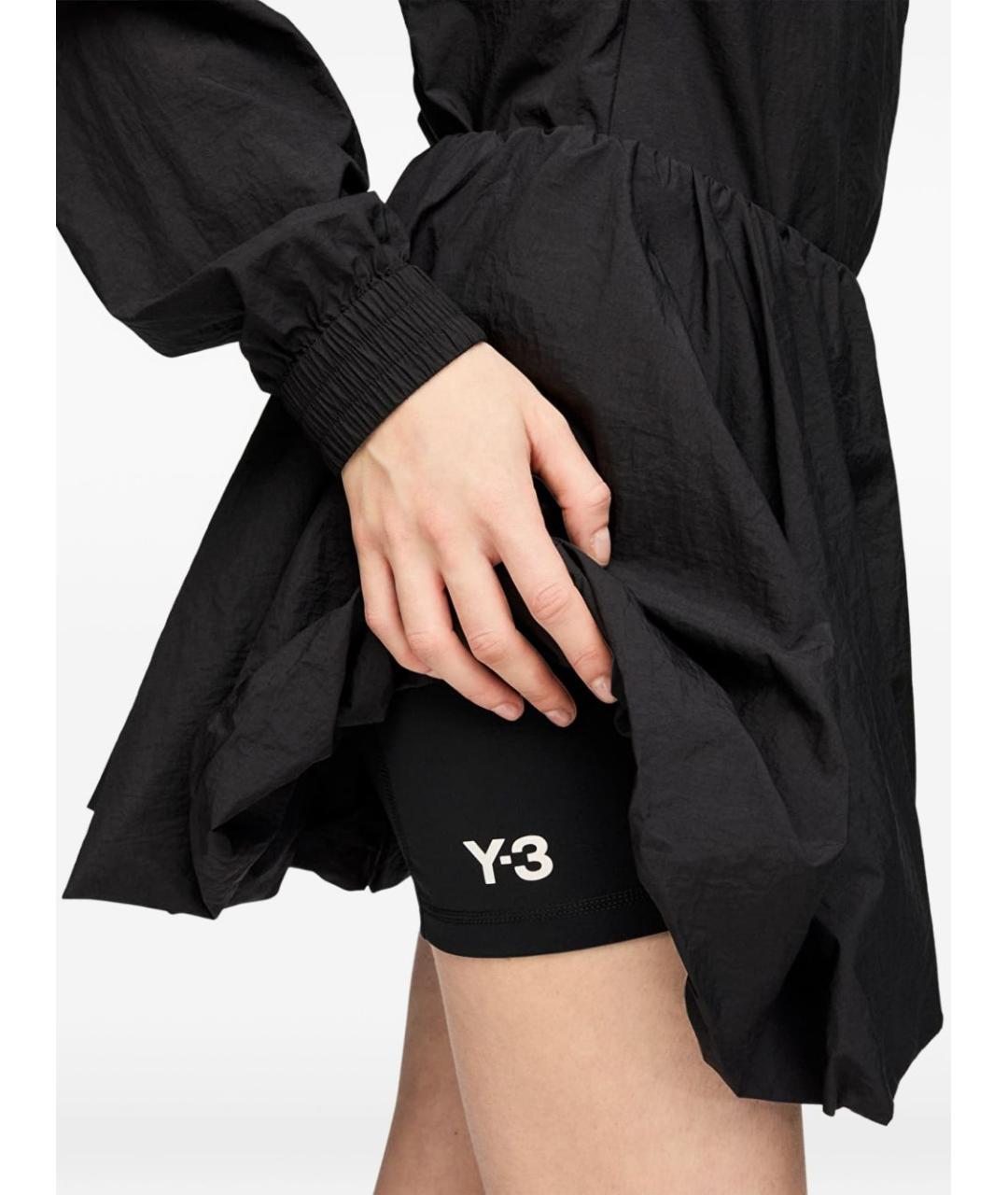 Y-3 Черные полиамидовые шорты, фото 4