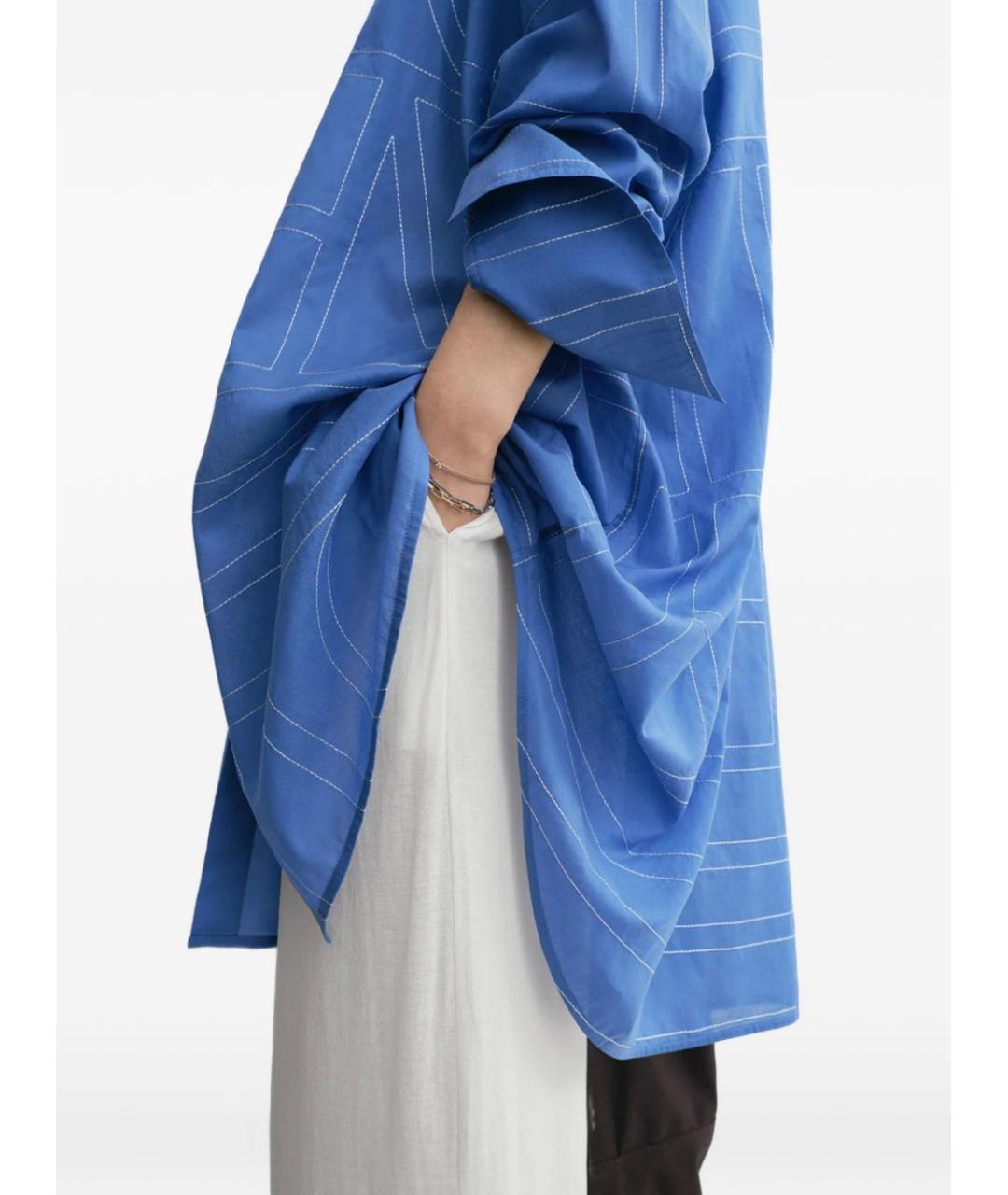 TOTEME Голубая хлопковая рубашка, фото 2