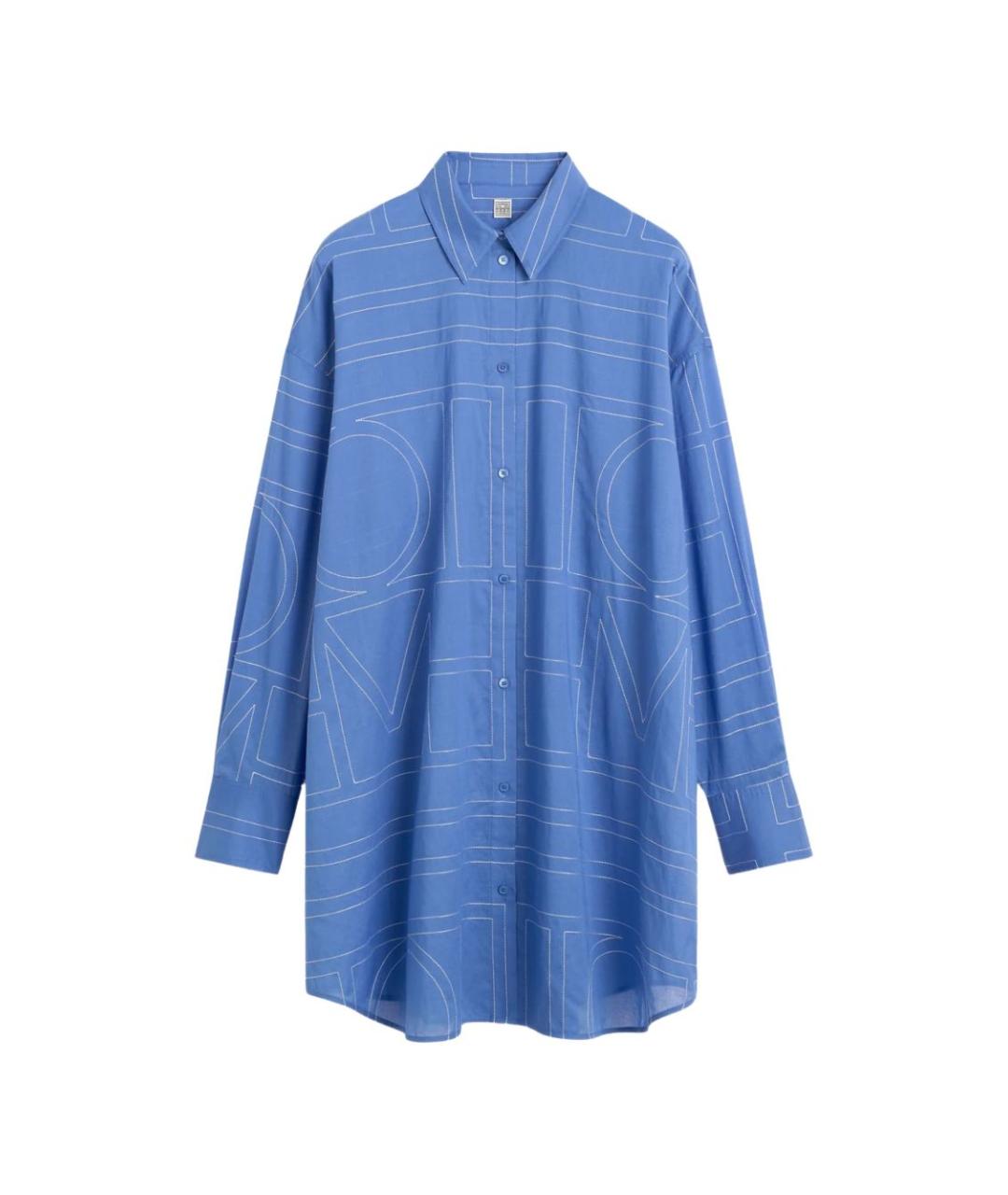 TOTEME Голубая хлопковая рубашка, фото 1