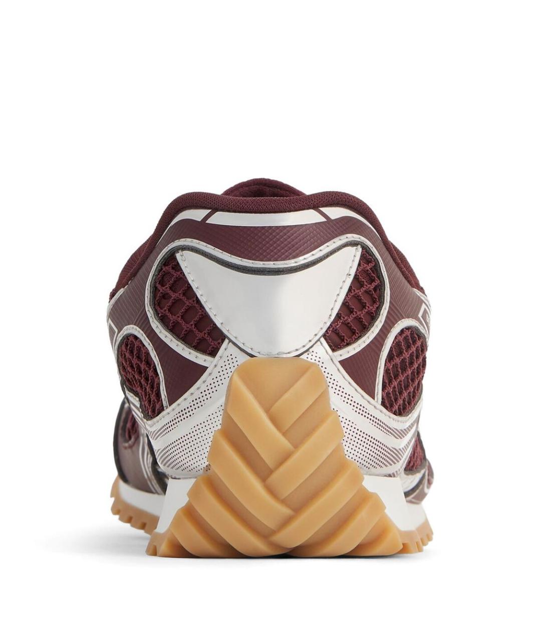 BOTTEGA VENETA Бордовые синтетические кроссовки, фото 2