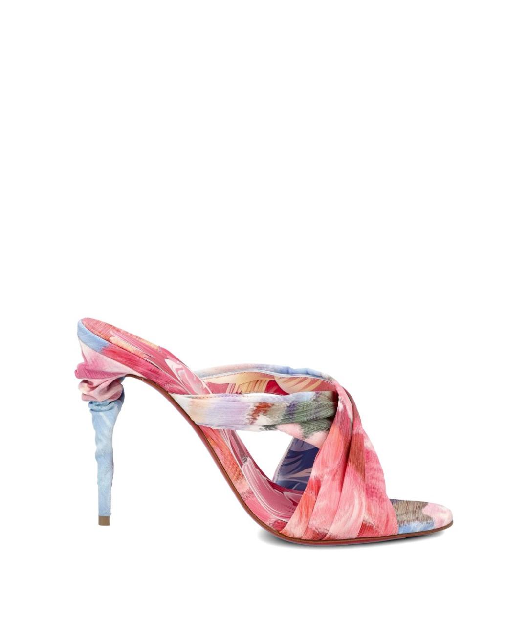 CHRISTIAN LOUBOUTIN Мульти текстильные мюли, фото 1