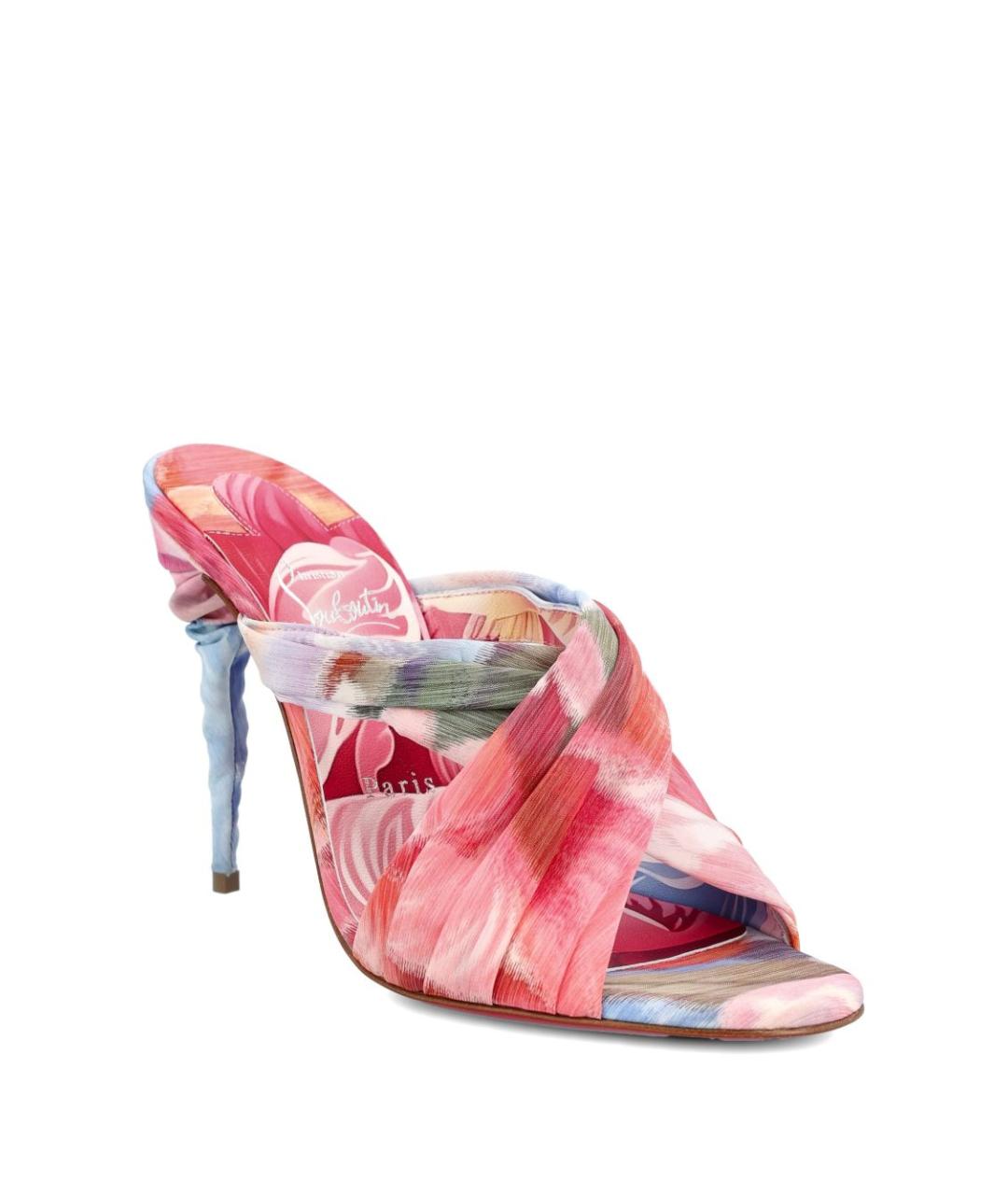 CHRISTIAN LOUBOUTIN Мульти текстильные мюли, фото 2