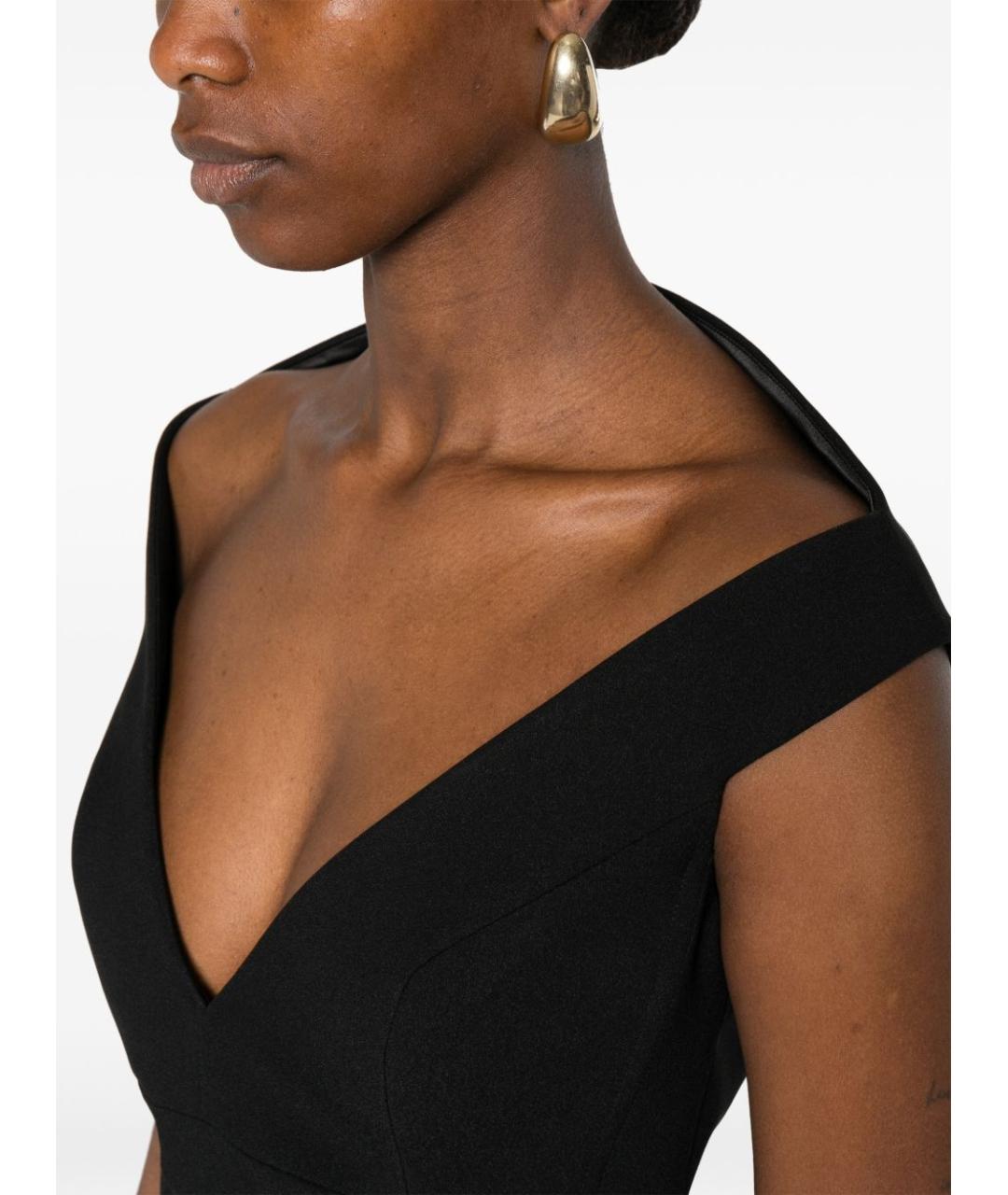 SOLACE LONDON Черное полиэстеровое вечернее платье, фото 2