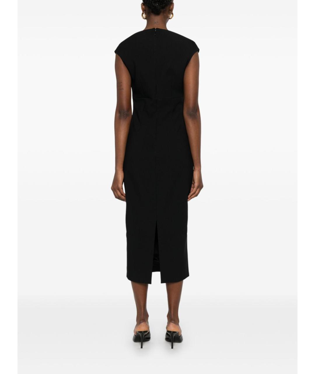 SOLACE LONDON Черное полиэстеровое вечернее платье, фото 5