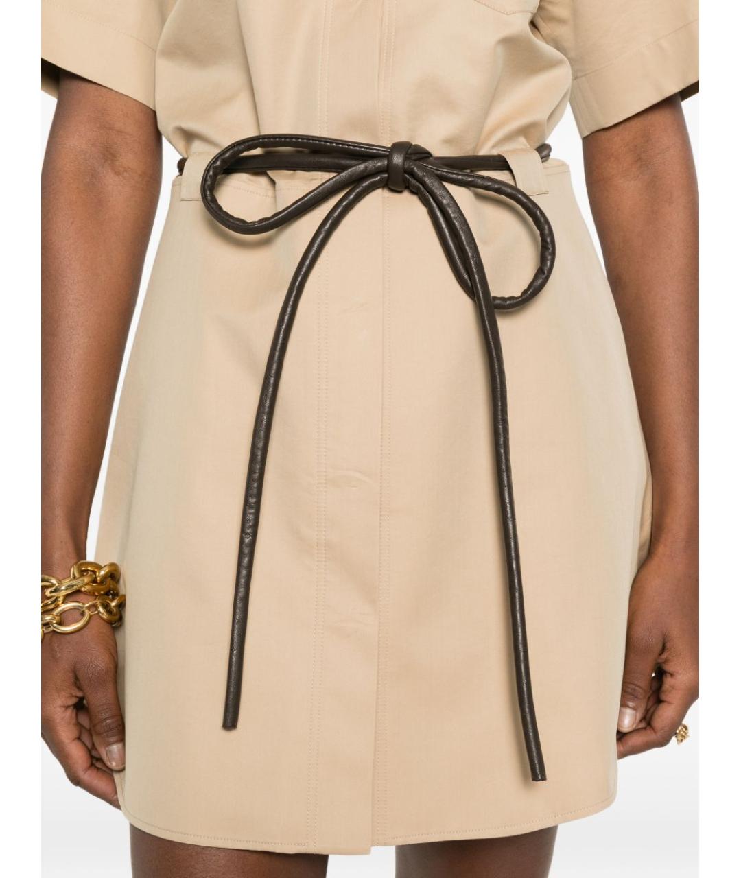 CELINE Бежевое хлопковое повседневное платье, фото 2