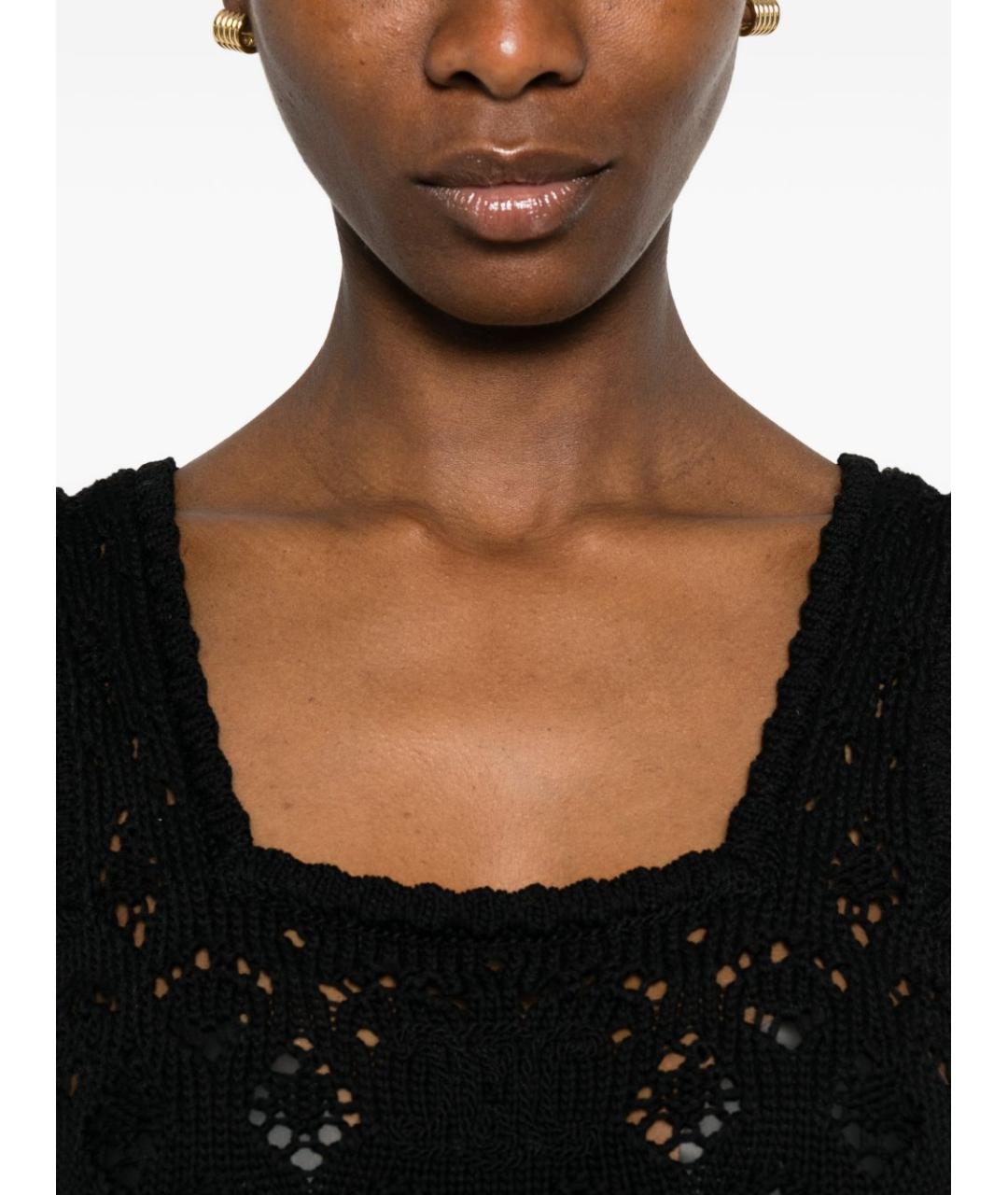 CELINE Черная хлопковая майка, фото 3