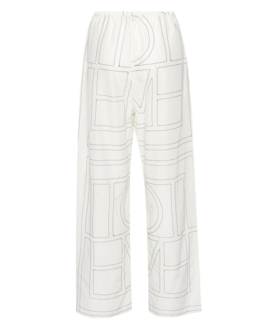 TOTEME Белые хлопковые прямые брюки, фото 2